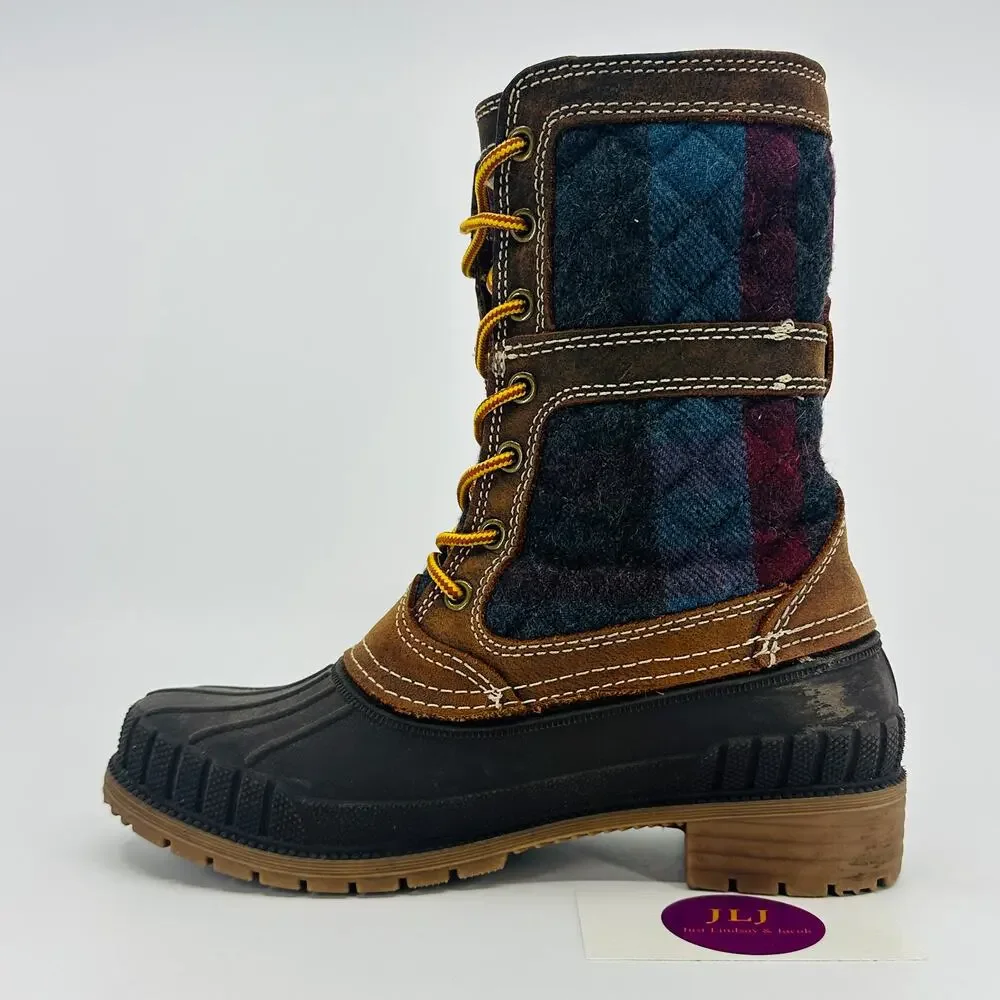 Kamik Women's Sienna Quilted Waterproof Flannel Winter Snow Duck Boots Size 7
